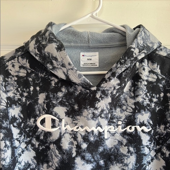 Champion Black and Gray Tie-Dye Hoodie - Picture 2 of 6